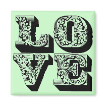 Fancy Love Square magnets by JuJuGarden Fancy Love Square magnets