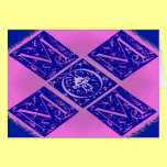 Fancy Mom Text in Blue and Purple cards