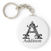 Fancy Monogram: Addison Key Chain