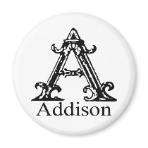 Fancy Monogram: Addison Refrigerator Magnet
