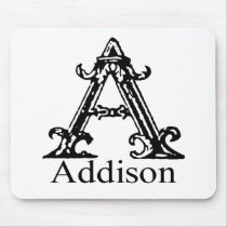 Fancy Monogram: Addison mousepads
