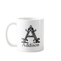 Fancy Monogram: Addison Coffee Mugs