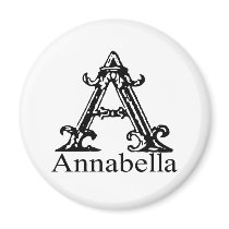 Fancy Monogram: Annabella Refrigerator Magnets