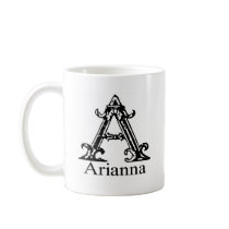 Fancy Monogram: Arianna Coffee Mug