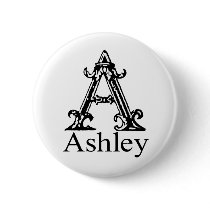 Fancy Monogram: Ashley buttons by Namers Fancy Monogram: Ashley buttons