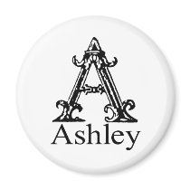 Fancy Monogram: Ashley Fridge Magnet