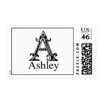 Fancy monogram: Ashley Postage Stamp