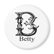Fancy Monogram: Betty magnets