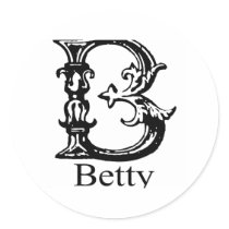 Fancy Monogram: Betty stickers