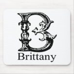 Fancy Monogram: Brittany Mouse Pads
