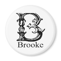 Fancy Monogram: Brooke Refrigerator Magnet