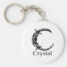 Fancy Monogram: Crystal Key Chain