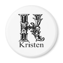 Fancy Monogram: Kristen magnets