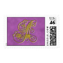 Fancy Monogram Letter A postage