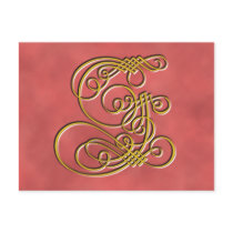 Fancy Monogram Letter G postcards