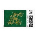 Fancy Monogram Letter H - Customized postage
