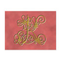 Fancy Monogram Letter K, Customize Color postcards by beverlytazangel Fancy Monogram Letter K, Customize Color postcards