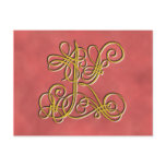 Fancy Monogram Letter K, Customize Color Postcards