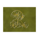 Fancy Monogram Letter R postcards by beverlytazangel Fancy Monogram Letter R postcards