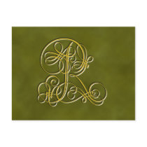 Fancy Monogram Letter R postcards by beverlytazangel Fancy Monogram Letter R postcards
