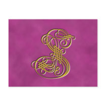 Fancy Monogram Letter S postcards