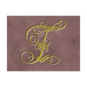 Fancy Monogram Letter T postcards by beverlytazangel Fancy Monogram Letter T postcards