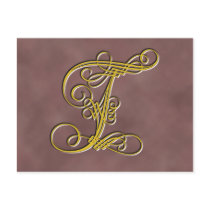 Fancy Monogram Letter T postcards by beverlytazangel Fancy Monogram Letter T postcards