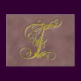 Fancy Monogram Letter T Postcard