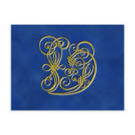 Fancy Monogram Letter V Postcard