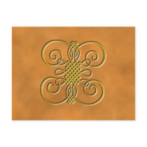 Fancy Monogram Letter X postcards
