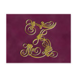 Fancy Monogram Letter Z Postcards