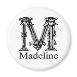 Fancy Monogram: Madeline Fridge Magnet