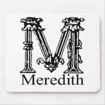 Fancy Monogram: Meredith mousepads