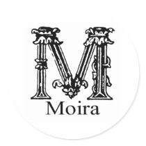 Fancy Monogram: Moira Sticker
