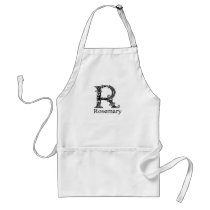 Fancy Monogram: Rosemary aprons