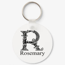 Fancy Monogram: Rosemary keychains