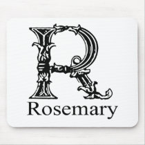 Fancy Monogram: Rosemary mousepads