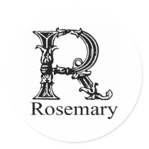 Fancy Monogram: Rosemary stickers