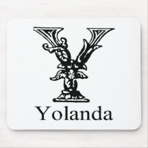 Fancy Monogram: Yolanda Mouse Pads
