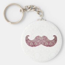 Fancy mustache key chains