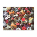 Fancy Orange Buttons and Kitty Buttons Post Card