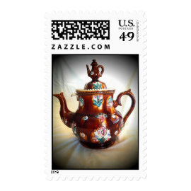 Fancy Ornate Antique English Teapot Coffee Pot Stamp