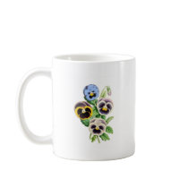 Fancy Pansies Vintage Illustration Mugs