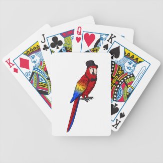 Fancy Parrot Poker Cards
