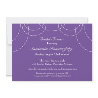 Fancy Pearls Bridal Shower Invitation invitation