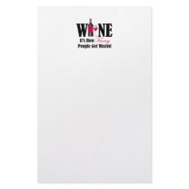 Fancy People Get Wasted Stationery Paper