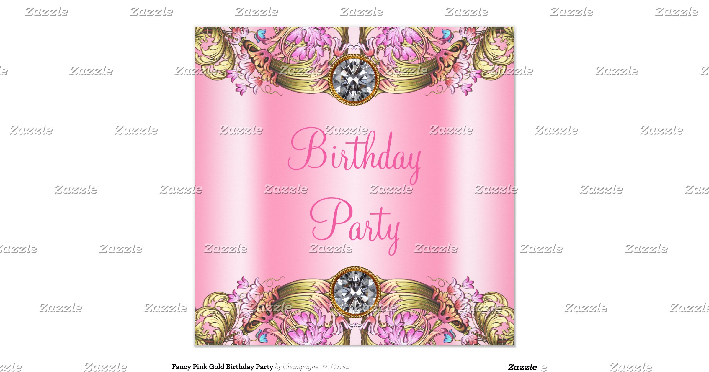 fancy birthday invitation