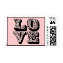 Fancy Pink Love Postage Stamps by JuJuGarden Fancy Pink Love Postage Stamps