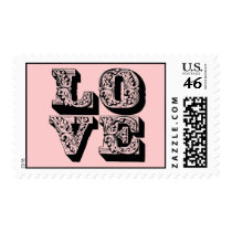 Fancy Pink Love Postage Stamps by JuJuGarden Fancy Pink Love Postage Stamps