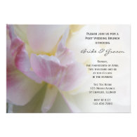 Fancy Pink Tulip Post Wedding Brunch Invitation